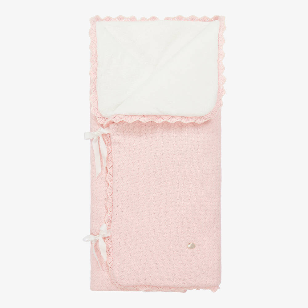Paz Rodríguez - Baby Girls Pink Knitted Nest (70cm) | Childrensalon
