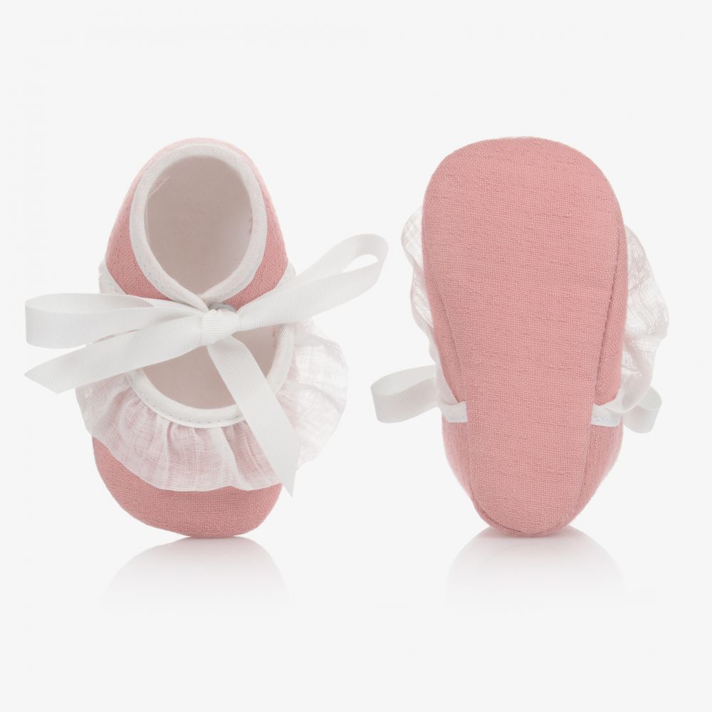 Paz Rodr guez Baby Girls Pink Ribbon Shoes Childrensalon Outlet