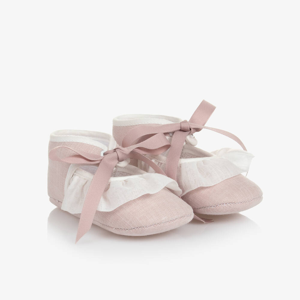 باز رودريغيز-حذاء لينين لون زهري لمرحلة قبل المشي | Childrensalon Outlet