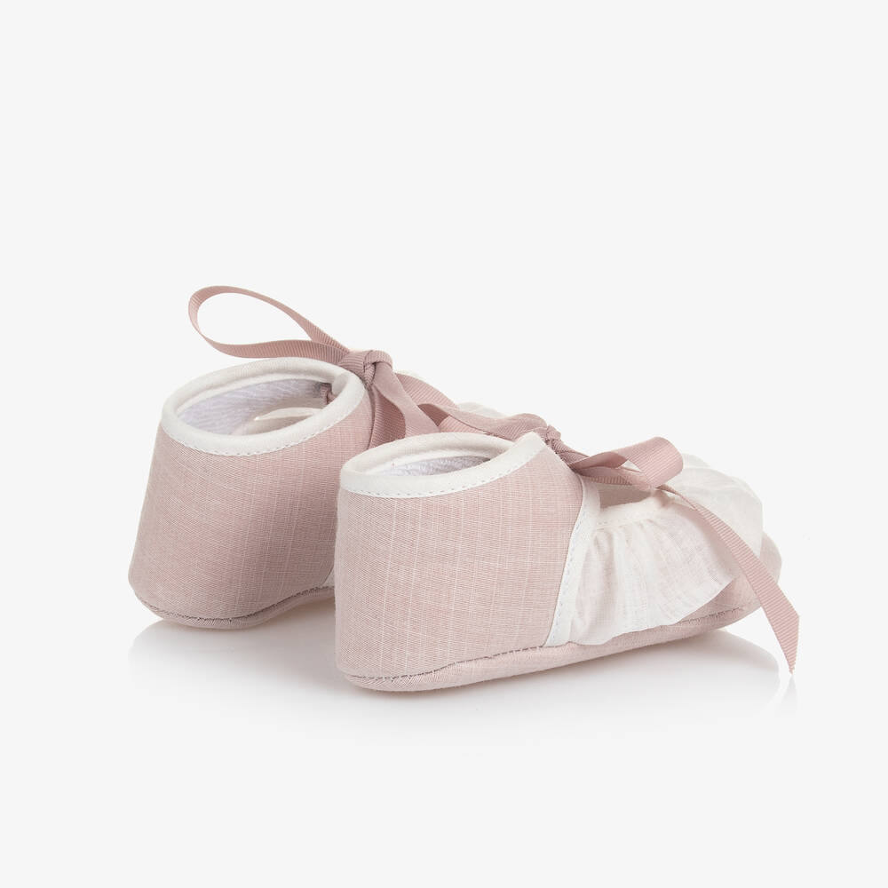 باز رودريغيز-حذاء لينين لون زهري لمرحلة قبل المشي | Childrensalon Outlet