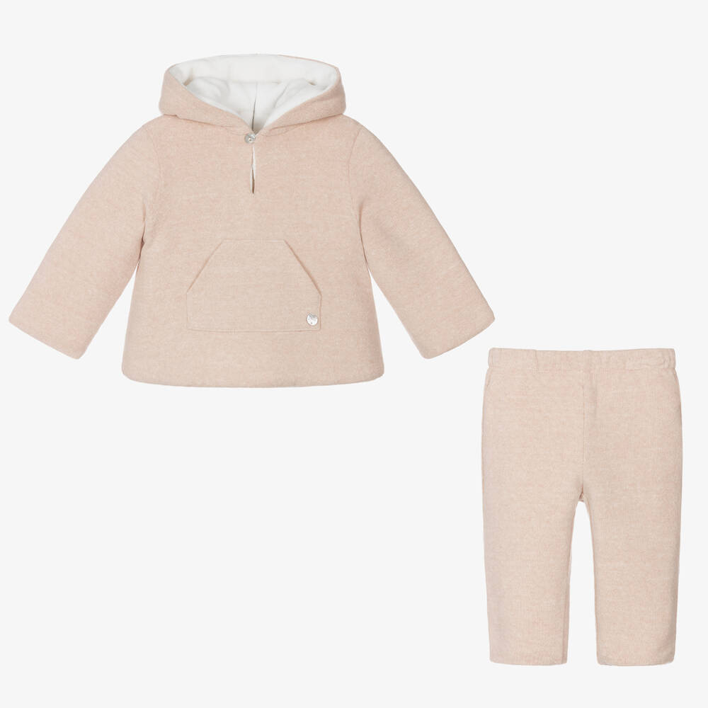 PAZ Rodríguez-Розовая худи и штанишки для малышек | Childrensalon Outlet