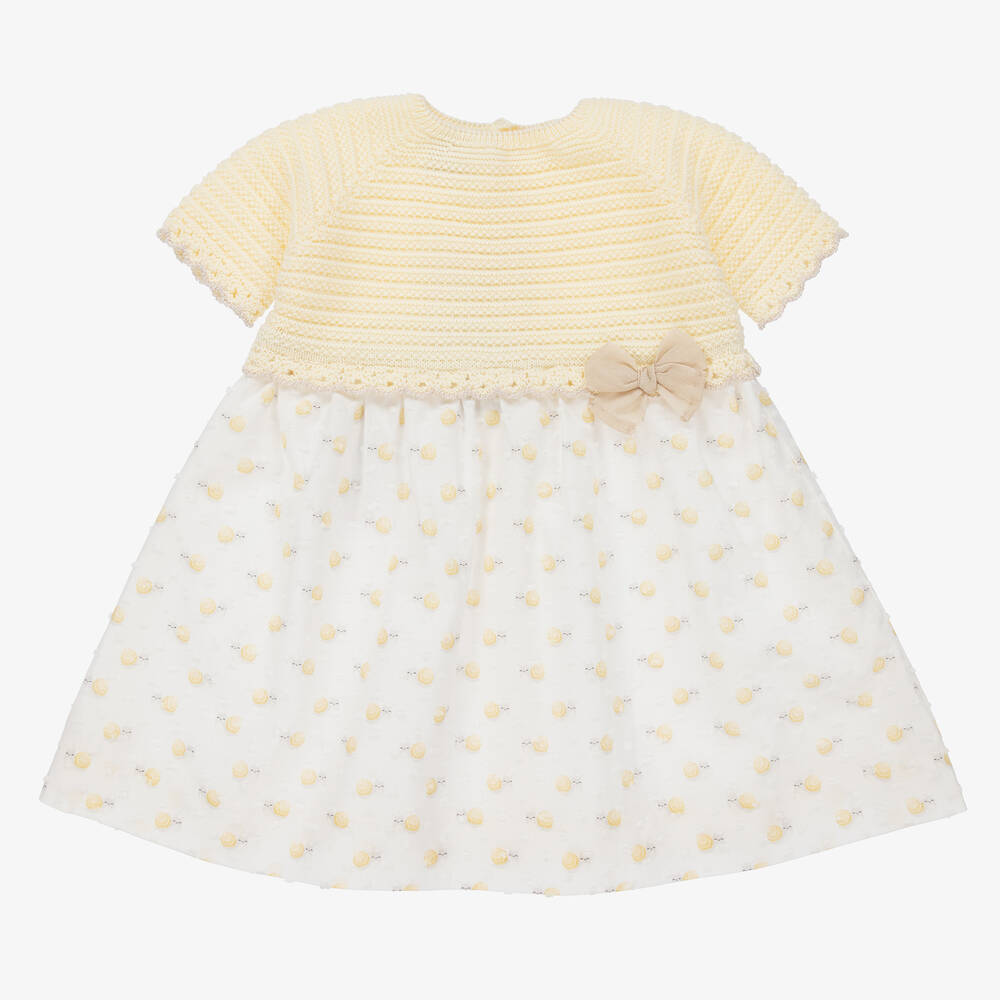 Paz Rodríguez - Gelbes Baumwollkleid für Babys (M) | Childrensalon