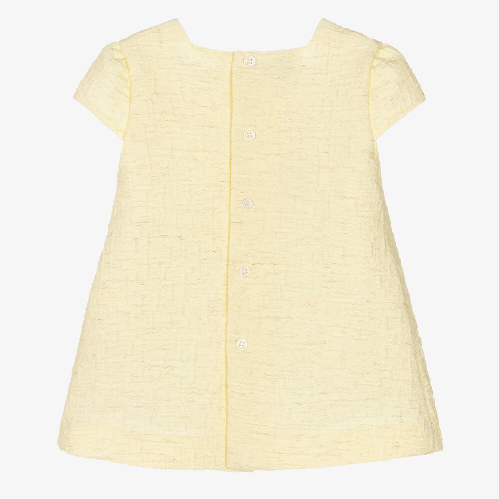 PAZ Rodríguez-Baby Girls Yellow Trapeze Bow Dress | Childrensalon Outlet