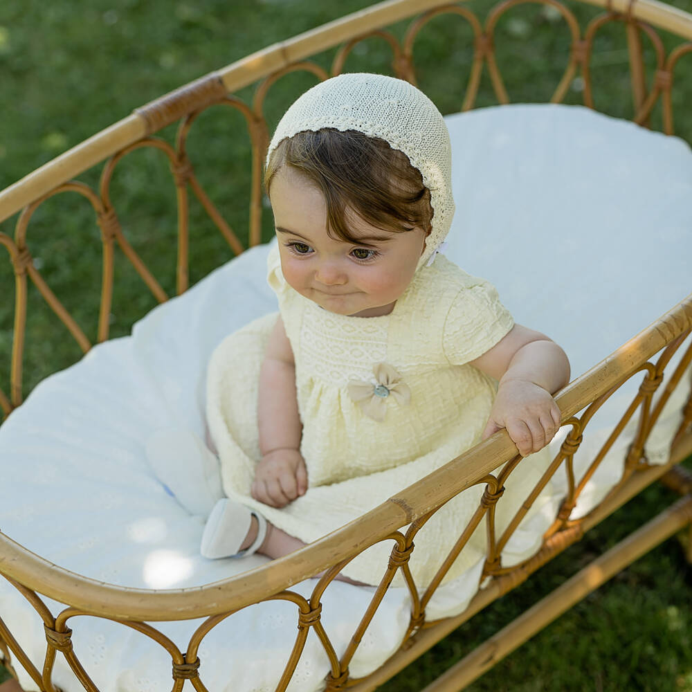 PAZ Rodríguez-Baby Girls Yellow Trapeze Bow Dress | Childrensalon Outlet