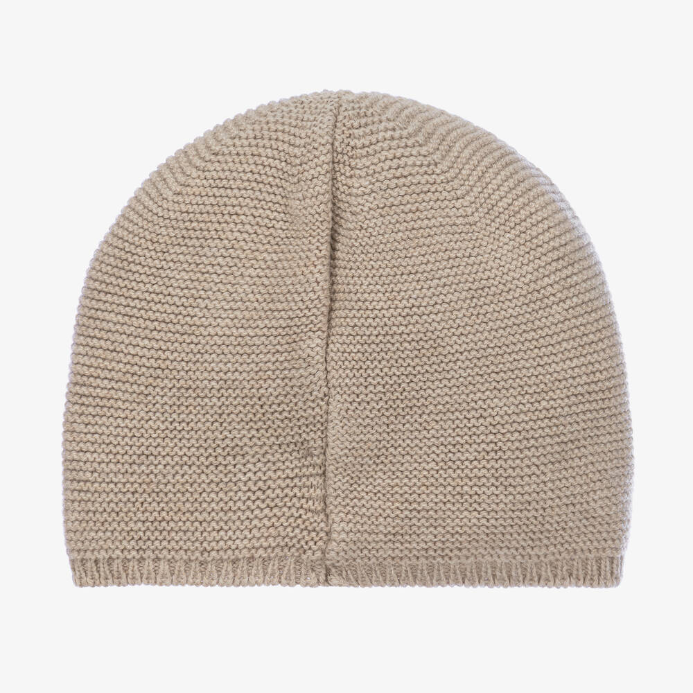 PAZ Rodríguez-Beige Cotton Knit Baby Hat | Childrensalon Outlet