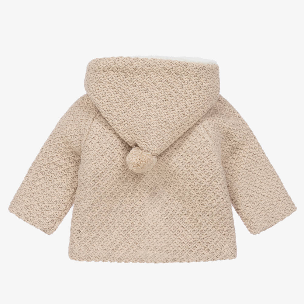 PAZ Rodríguez-Beige Knitted Pram Coat | Childrensalon Outlet
