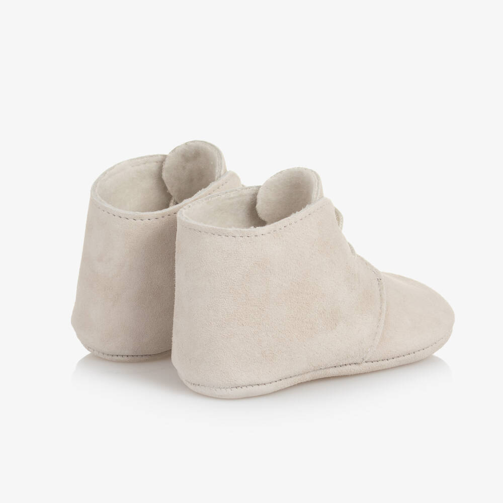 PAZ Rodríguez-Beige Suede Lace-Up Pre-Walkers | Childrensalon Outlet