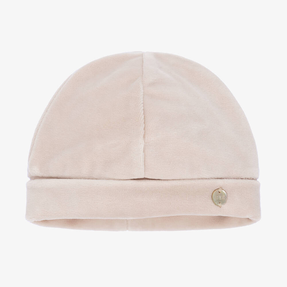 Paz Rodríguez - Bonnet beige en velours Bébé | Childrensalon