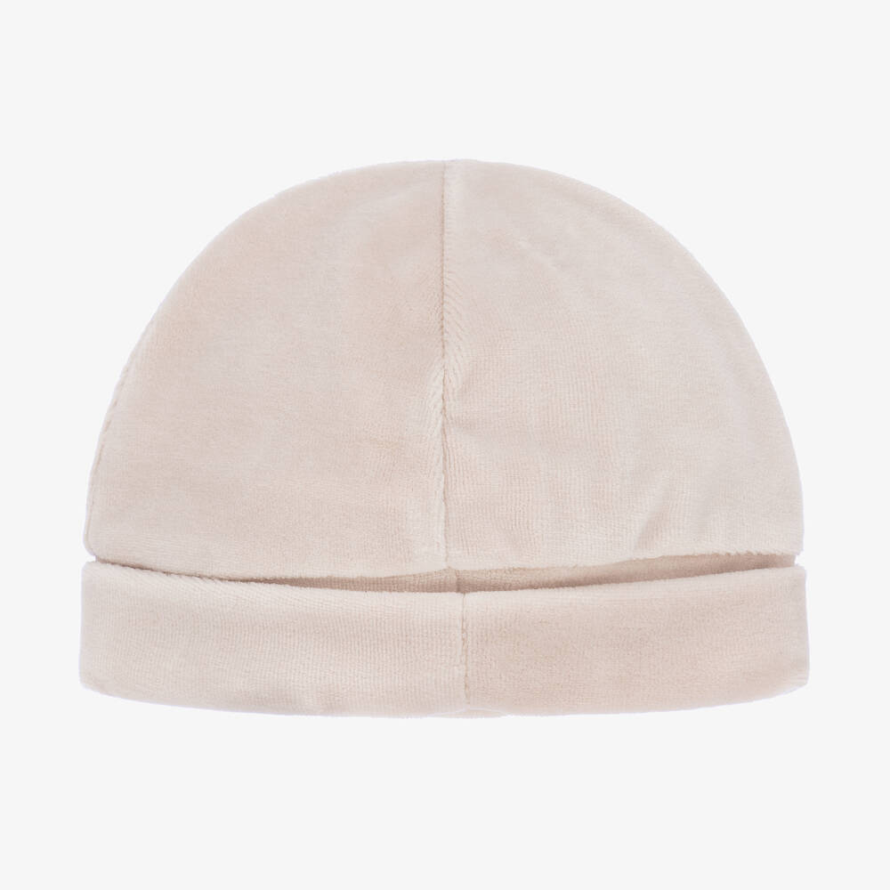 PAZ Rodríguez-Beige Velour Baby Hat | Childrensalon Outlet