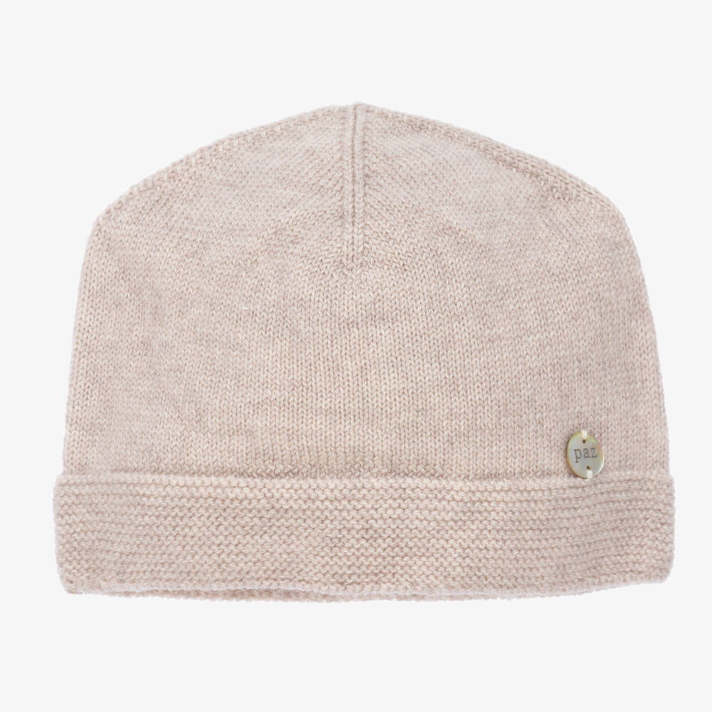 Paz Rodríguez - Beige Wool Baby Hat | Childrensalon