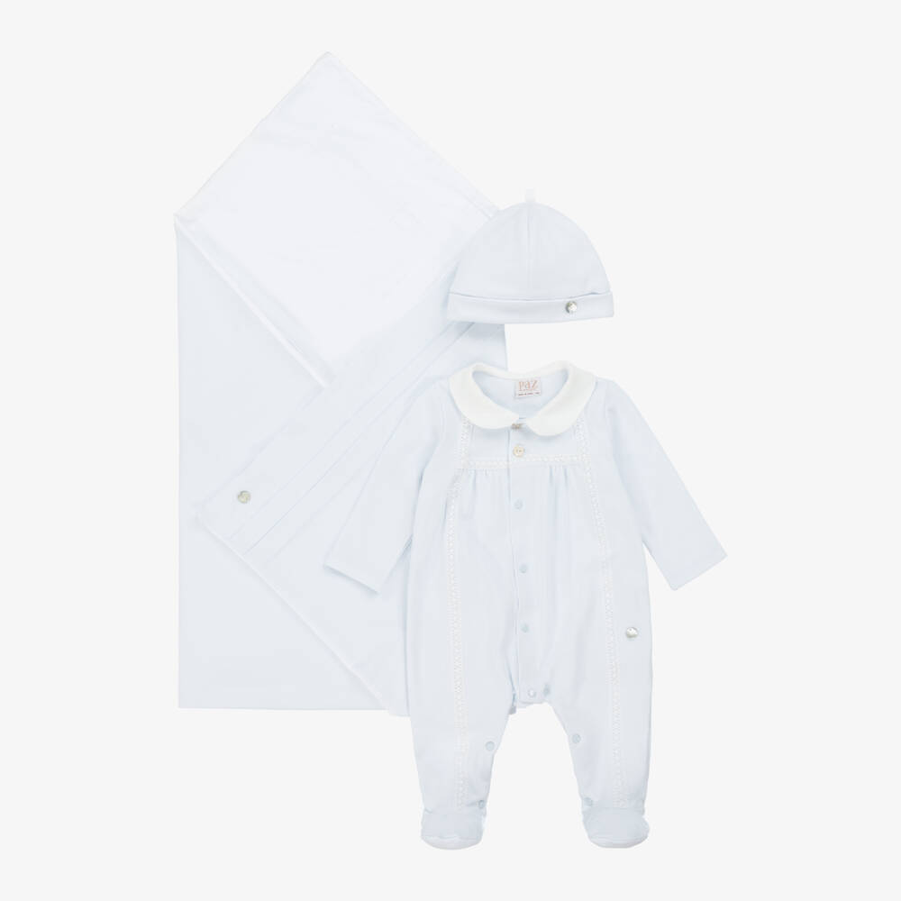 PAZ Rodríguez-Blue Baby Boys' Cotton Ensemble | Childrensalon Outlet
