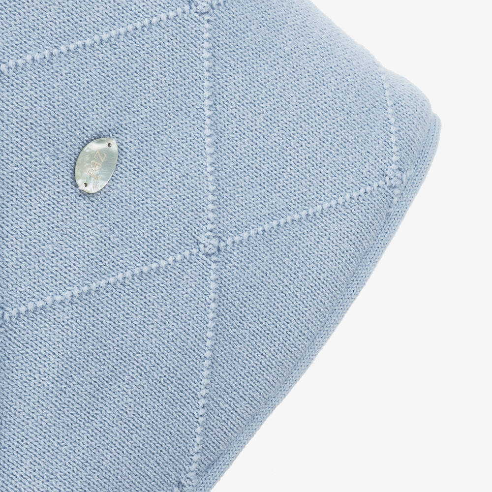 PAZ Rodríguez-Blue Knitted Baby Nest (69cm) | Childrensalon Outlet