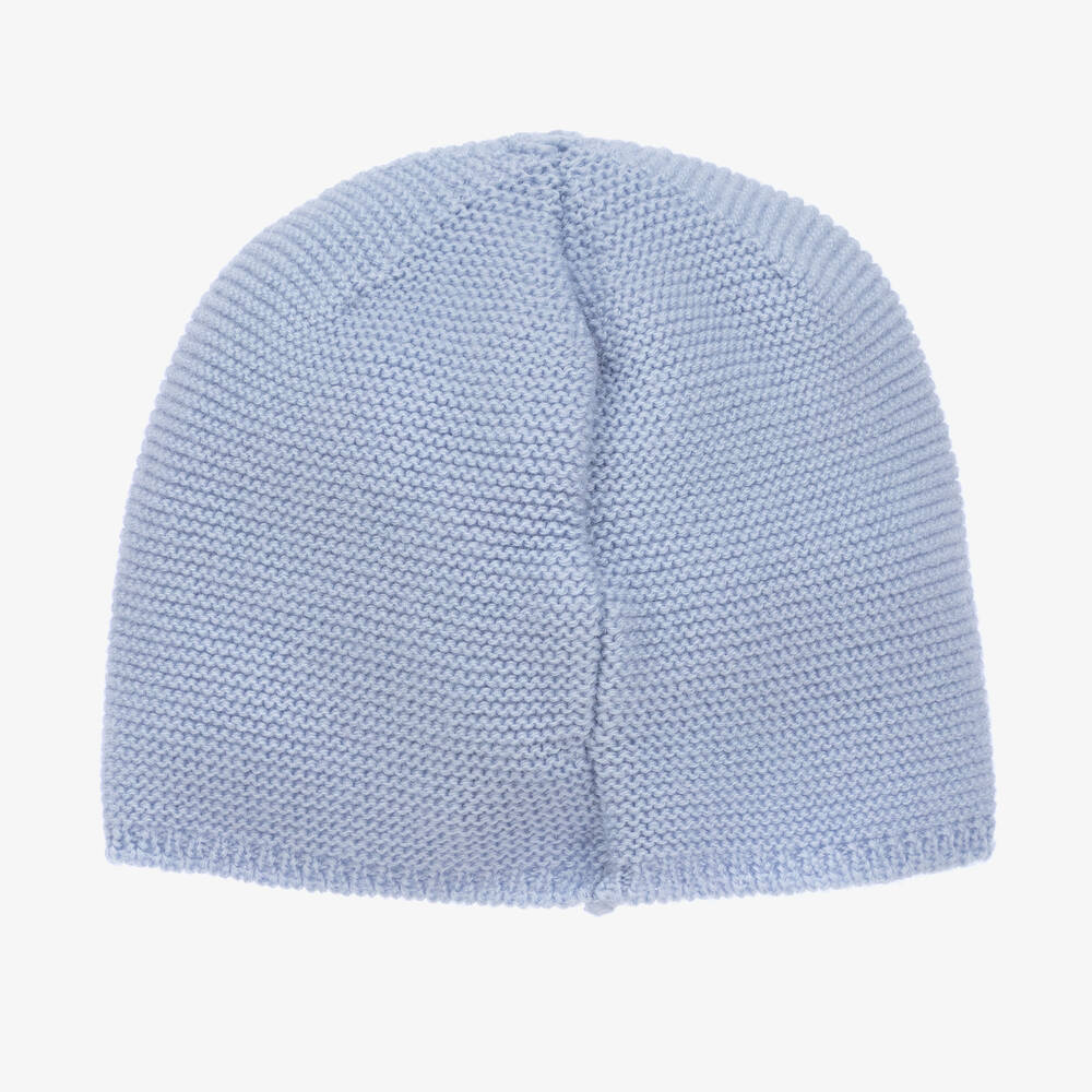PAZ Rodríguez-Blue Wool Knit Baby Girls Hat | Childrensalon Outlet