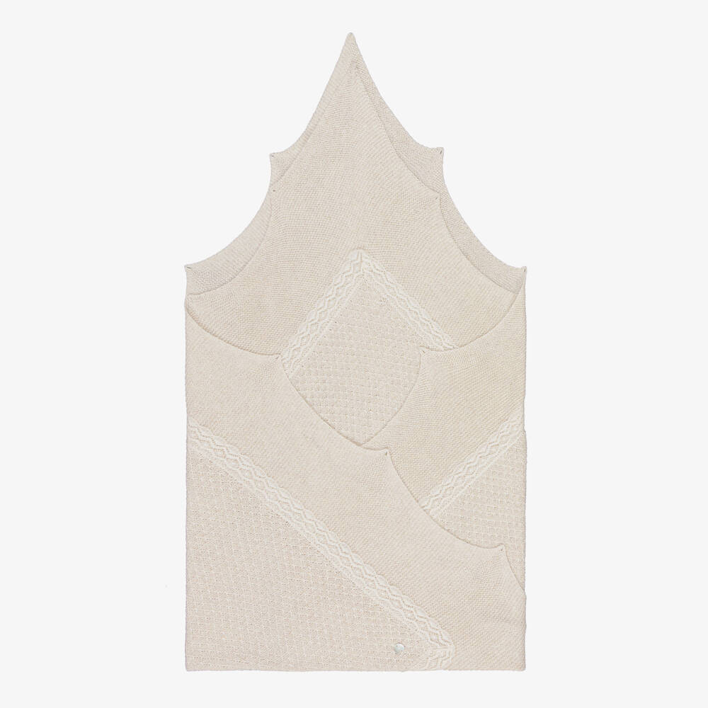 PAZ Rodríguez-Boys Beige Cotton Knit Wrap | Childrensalon Outlet