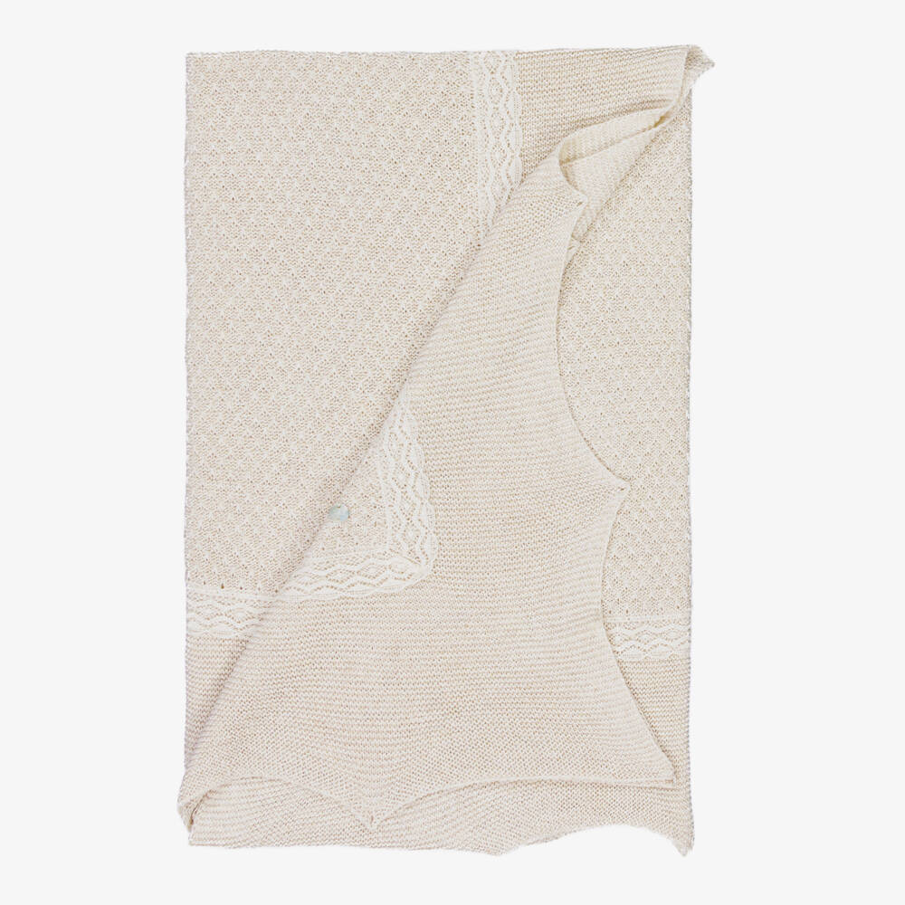 PAZ Rodríguez-Boys Beige Cotton Knit Wrap | Childrensalon Outlet