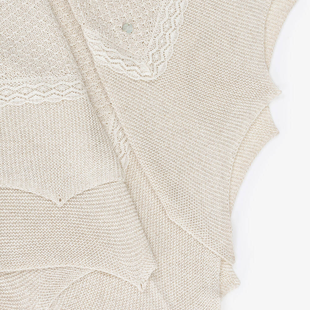 PAZ Rodríguez-Boys Beige Cotton Knit Wrap | Childrensalon Outlet