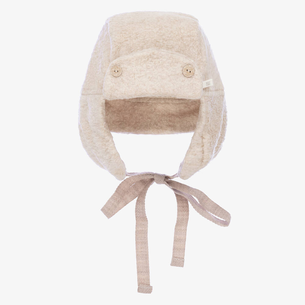 Paz Rodríguez - Boys Beige Fleece Trapper Hat | Childrensalon Outlet