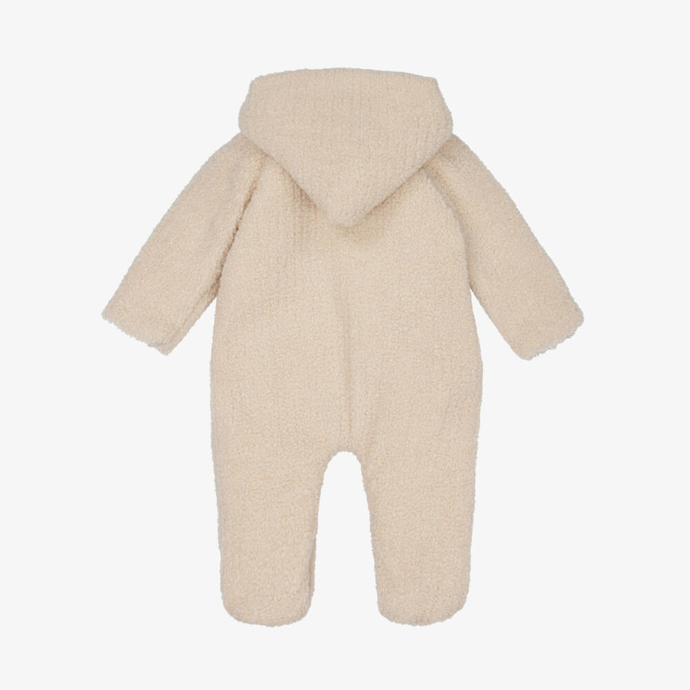 PAZ Rodríguez-Boys Beige Sherpa Fleece Pramsuit | Childrensalon Outlet