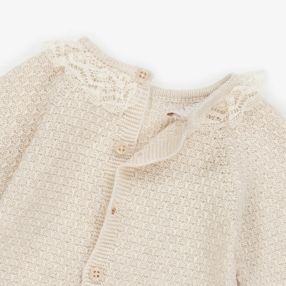 PAZ Rodríguez-Boys Beige Soft Knit Baby Outfit | Childrensalon Outlet