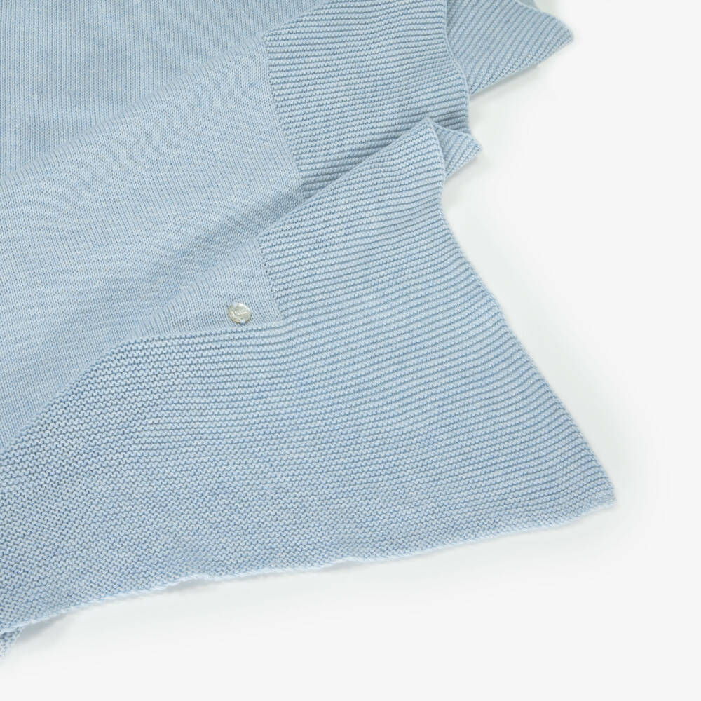 PAZ Rodríguez-Boys Blue Cotton & Cashmere Knitted Babysuit Set | Childrensalon Outlet