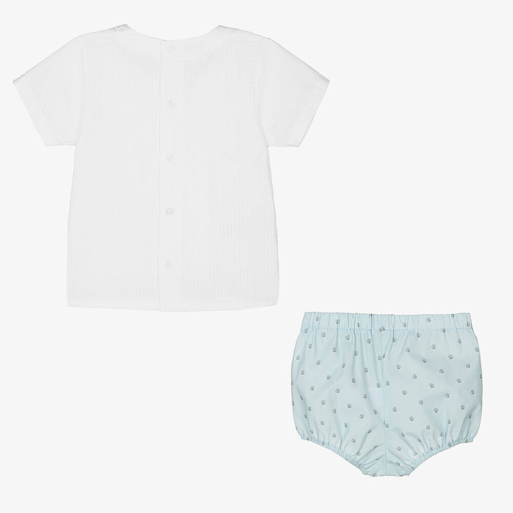 PAZ Rodríguez-Рубашка и голубые шорты из хлопка | Childrensalon Outlet