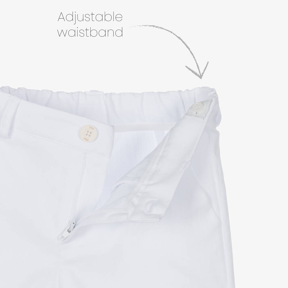 PAZ Rodríguez-Boys Blue Gingham Shirt & White Shorts Set | Childrensalon Outlet