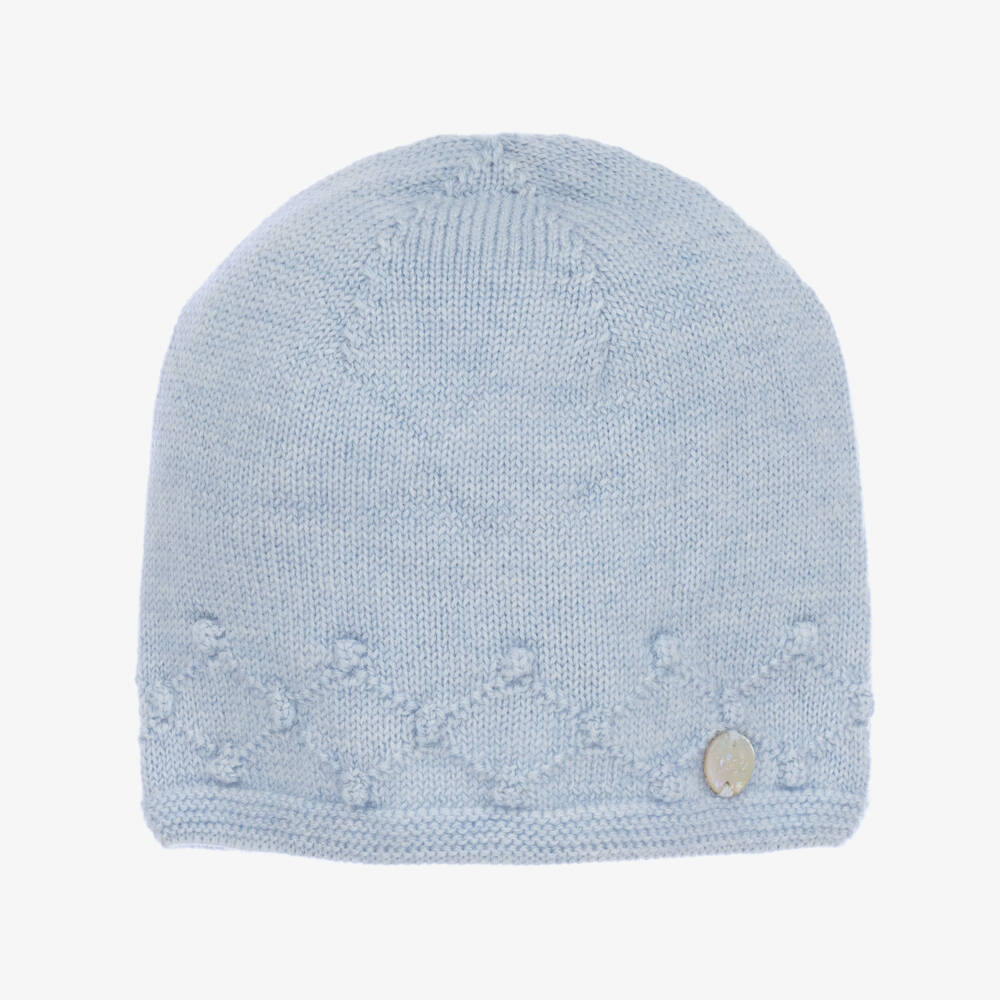 PAZ Rodríguez-Boys Blue Merino Knit Hat | Childrensalon Outlet