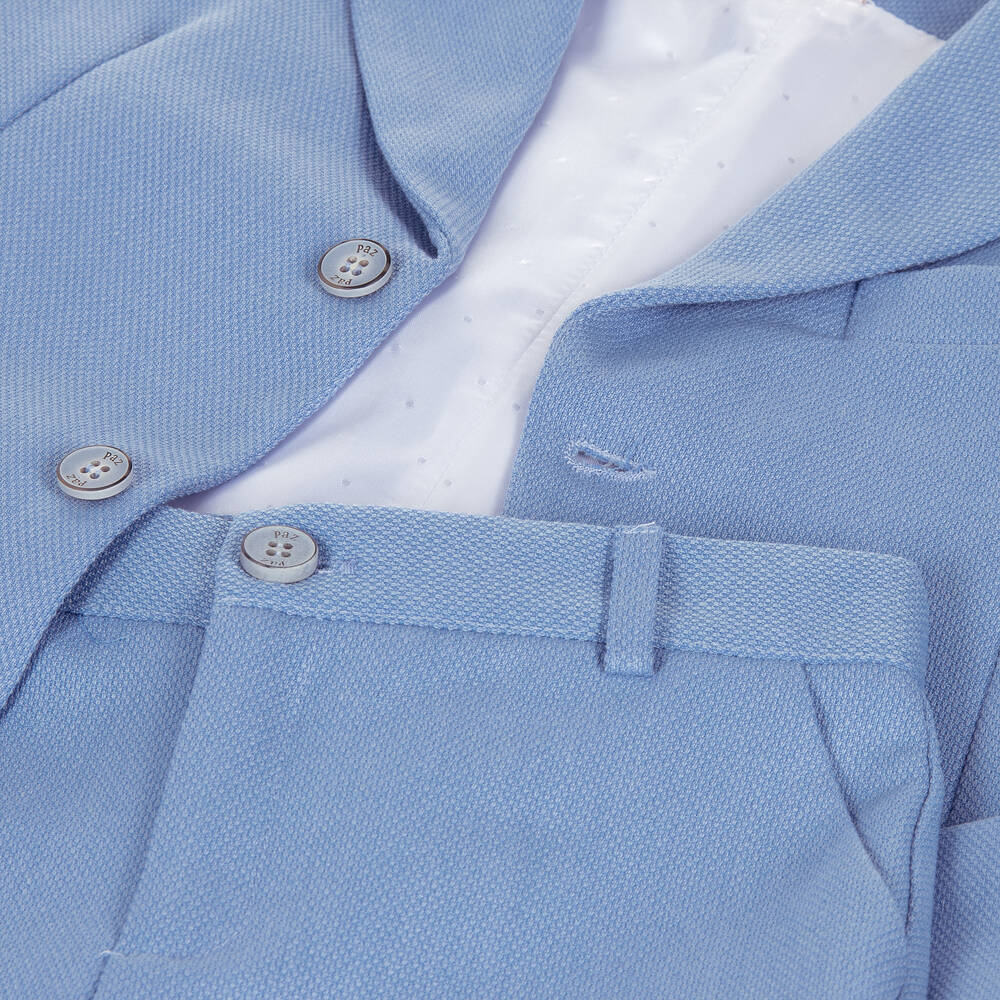 PAZ Rodríguez-Boys Blue Shorts Suit | Childrensalon Outlet