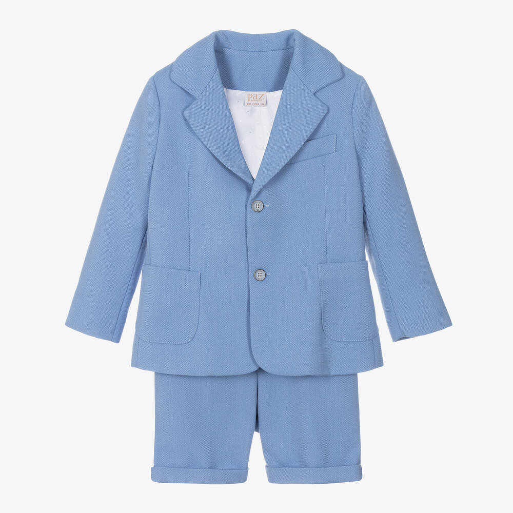 PAZ Rodríguez-Boys Blue Shorts Suit | Childrensalon Outlet