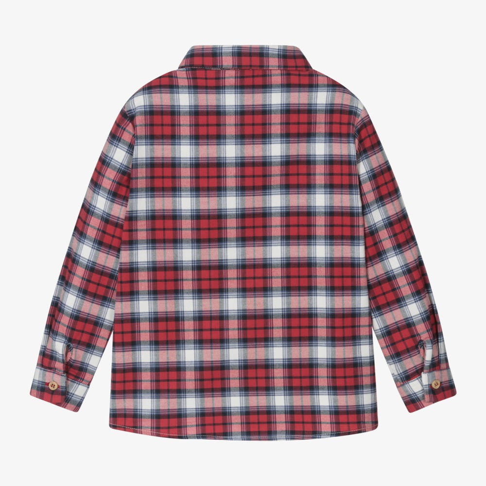 PAZ Rodríguez-Boys Checked Cotton Twill Shirt | Childrensalon Outlet