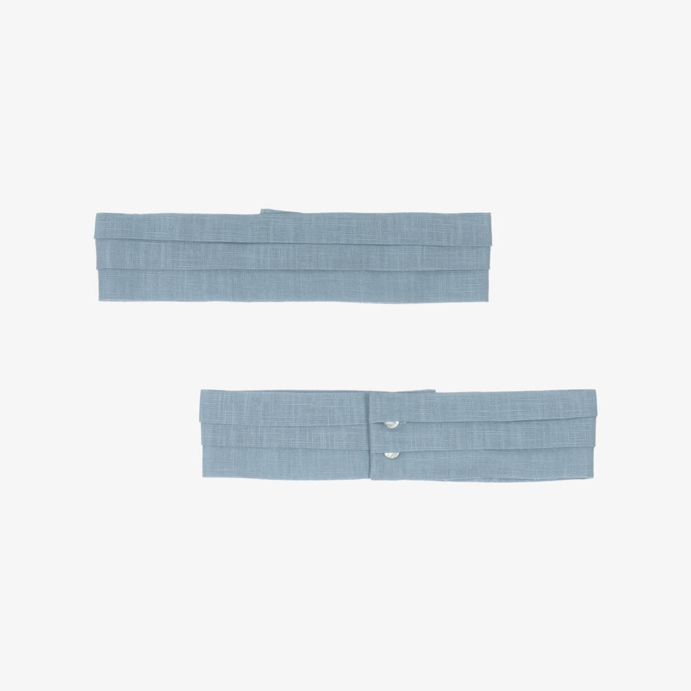 PAZ Rodríguez-Boys Classic Blue Linen Ensemble | Childrensalon Outlet