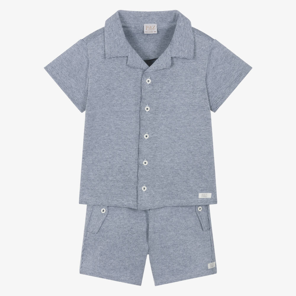 PAZ Rodríguez-Boys Classic Navy Striped Ensemble | Childrensalon Outlet