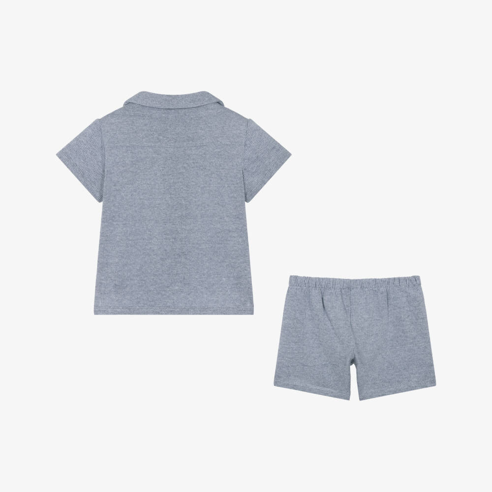 PAZ Rodríguez-طقم كلاسيكي مخطط باللون الأزرق الداكن للأولاد | Childrensalon Outlet