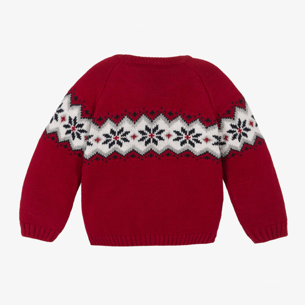 PAZ Rodríguez-Boys Classic Red Knit Jumper | Childrensalon Outlet