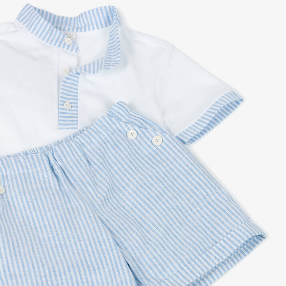 PAZ Rodríguez-Boys Classic White & Blue Ensemble | Childrensalon Outlet