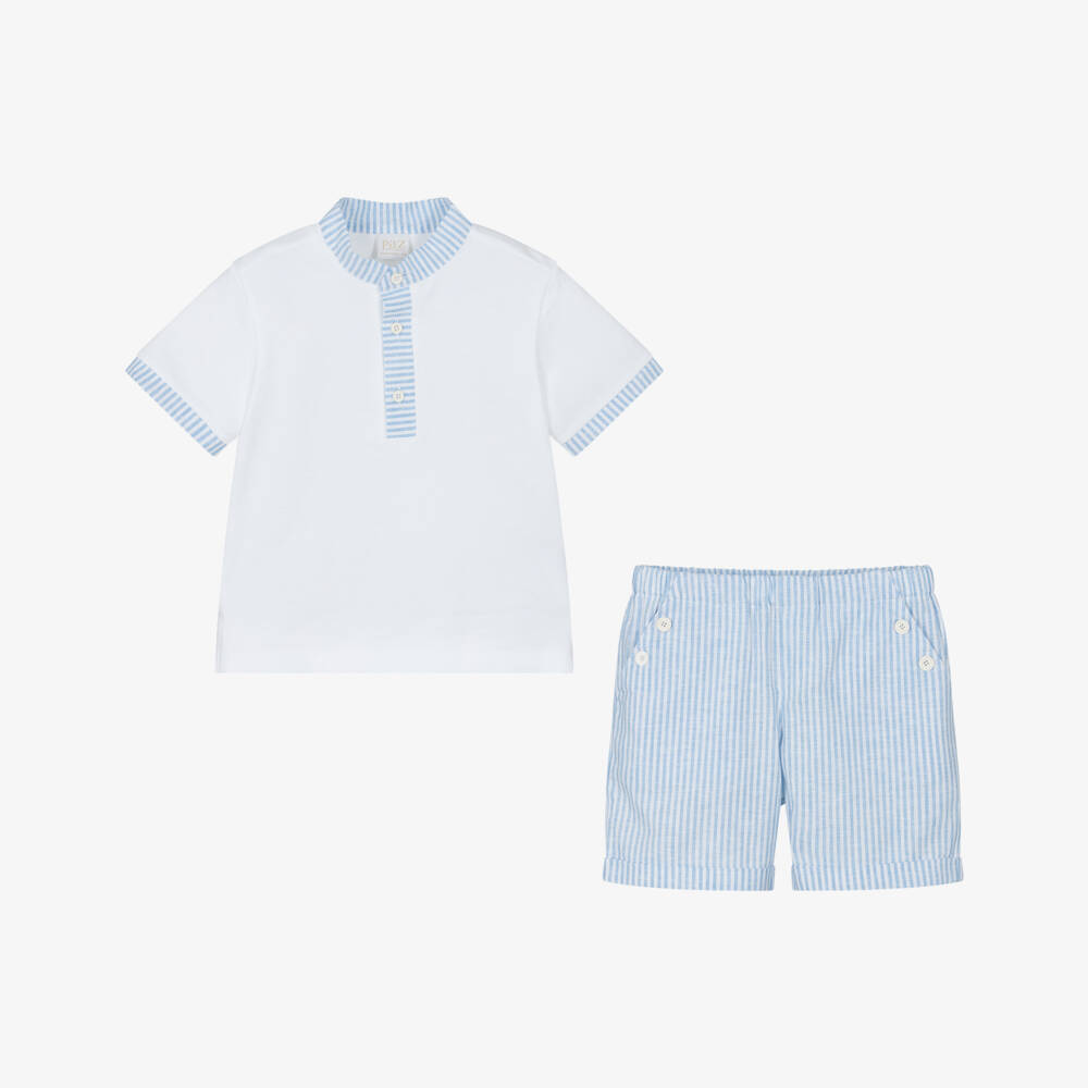PAZ Rodríguez-Boys Classic White & Blue Ensemble | Childrensalon Outlet