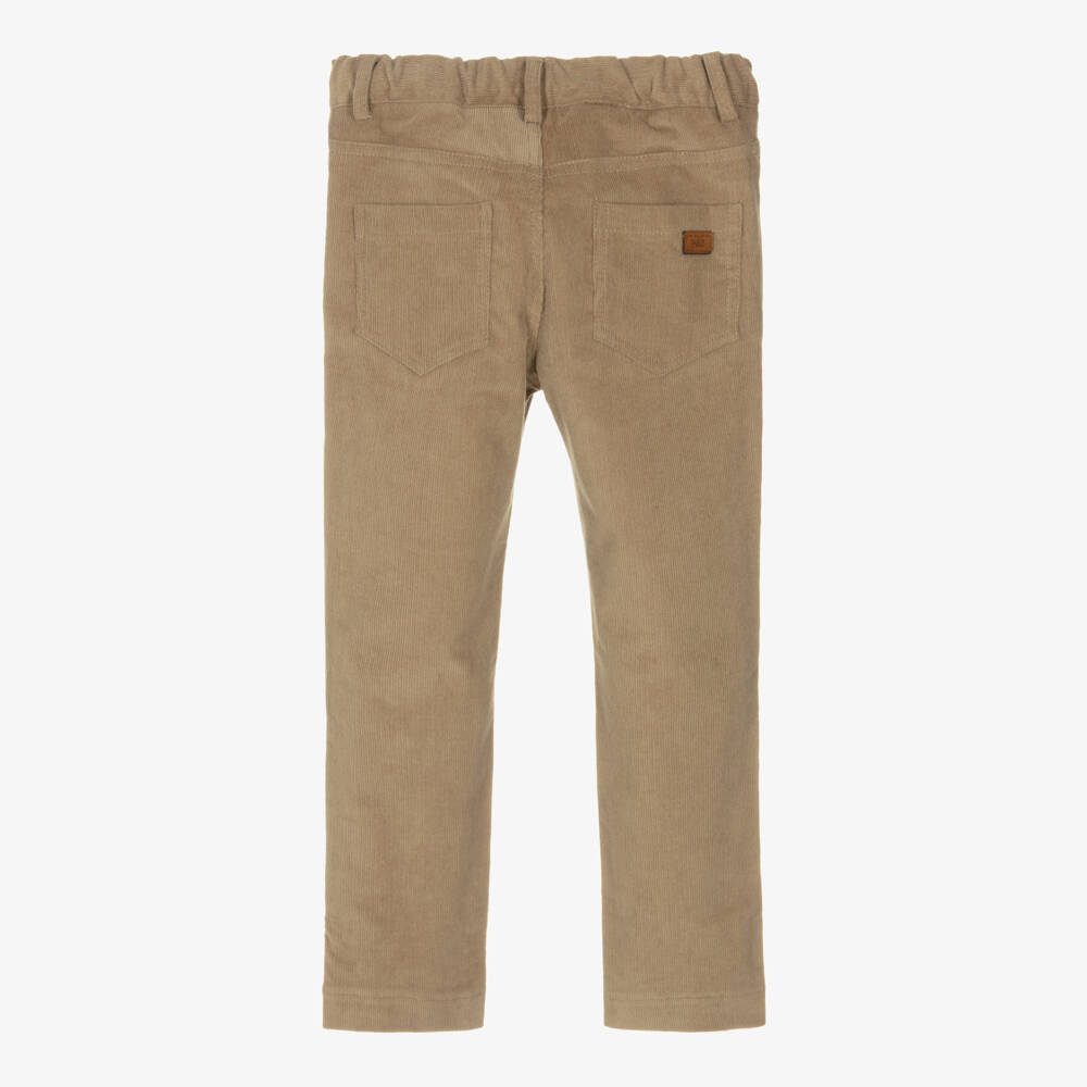 PAZ Rodríguez-Boys Dark Beige Needlecord Trousers | Childrensalon Outlet