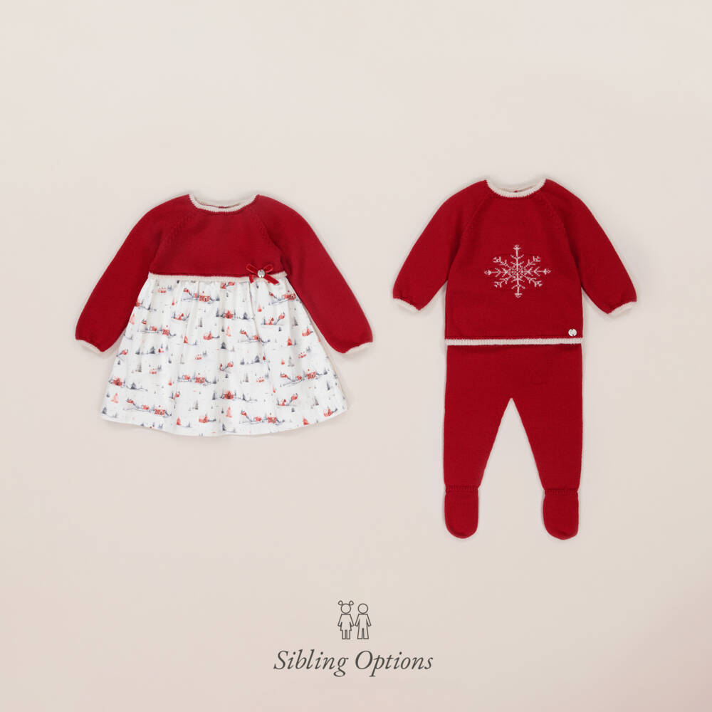 PAZ Rodríguez-Boys Festive Red Knit Set | Childrensalon Outlet