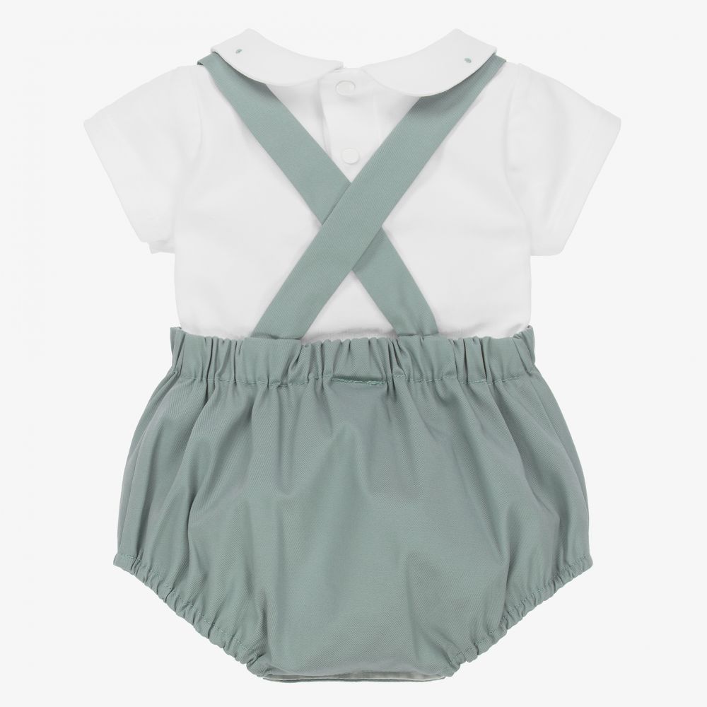 PAZ Rodríguez-Boys Green Cotton Shorts Set | Childrensalon Outlet