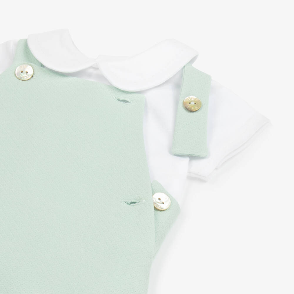 PAZ Rodríguez-Boys Green Dungaree Outfit Set | Childrensalon Outlet