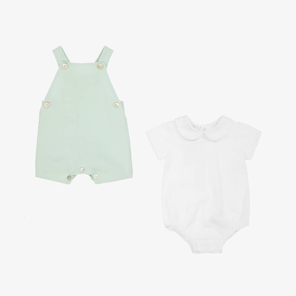 PAZ Rodríguez-Boys Green Dungaree Outfit Set | Childrensalon Outlet