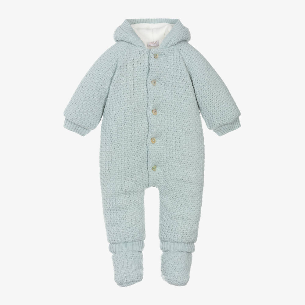 PAZ Rodríguez-Boys Green Knit Pramsuit Set | Childrensalon Outlet