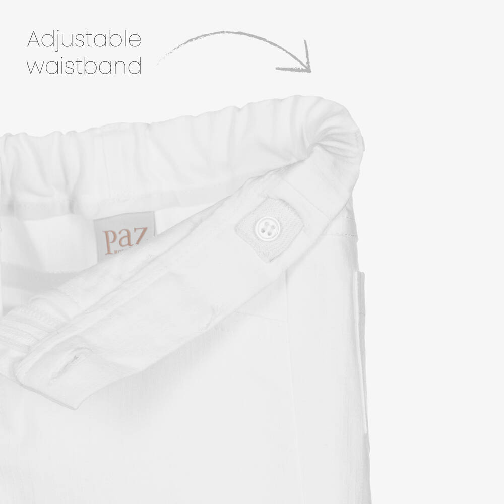 PAZ Rodríguez-طقم شورت قطن لون أبيض وأخضر للأولاد | Childrensalon Outlet