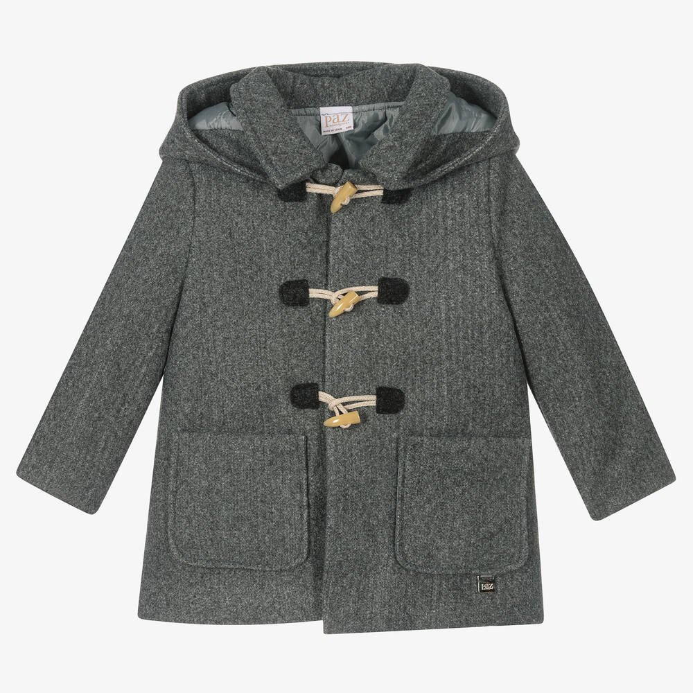 Childrens grey duffle coat discount