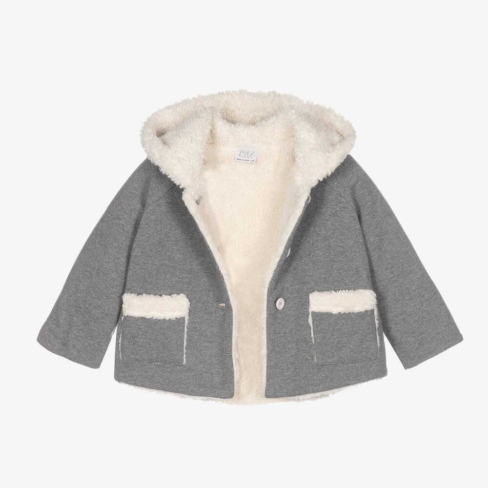 باز رودريغيز-جاكيت مبطن فليس لون رمادي للأولاد | Childrensalon Outlet