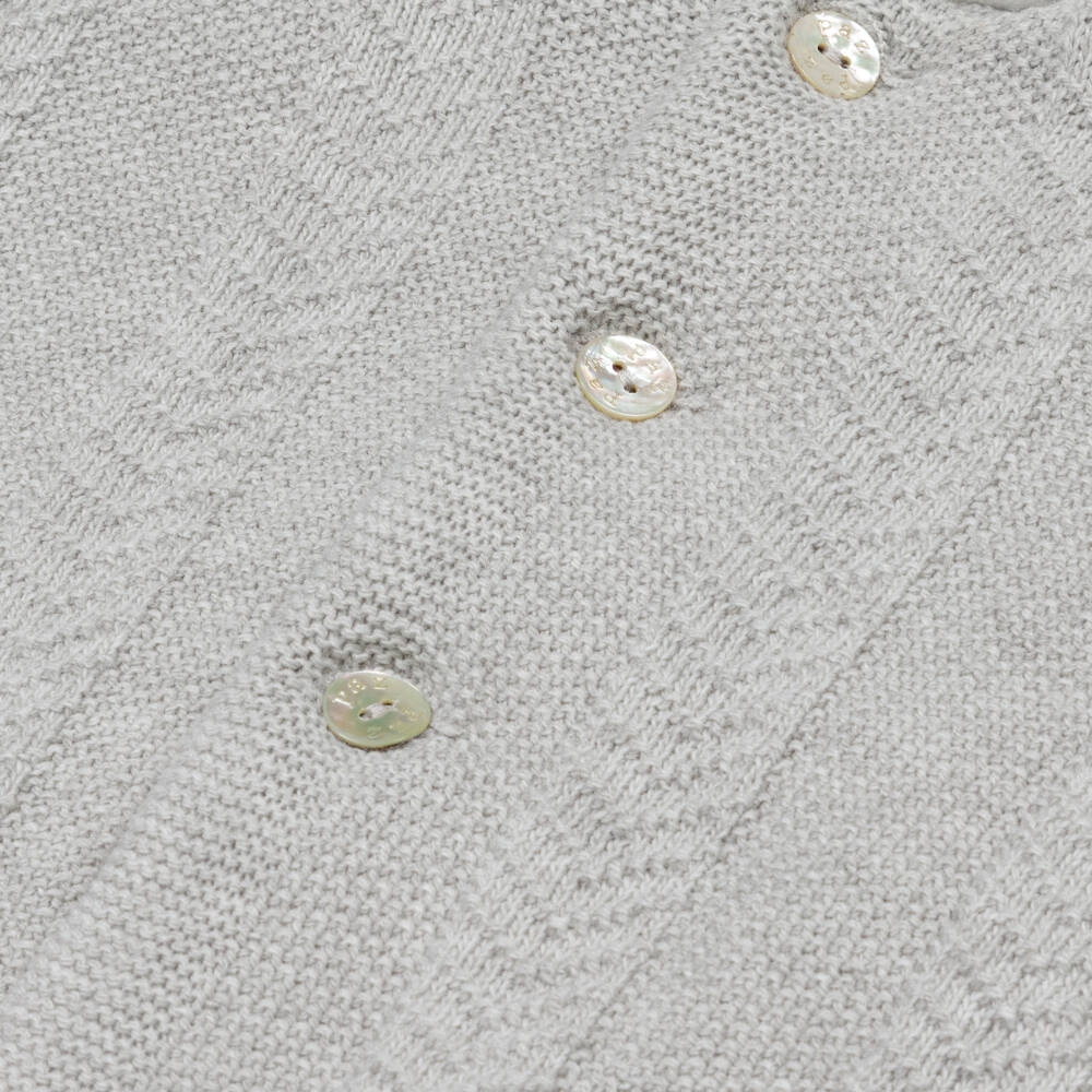 PAZ Rodríguez-Boys Grey Hooded Knit Coat | Childrensalon Outlet