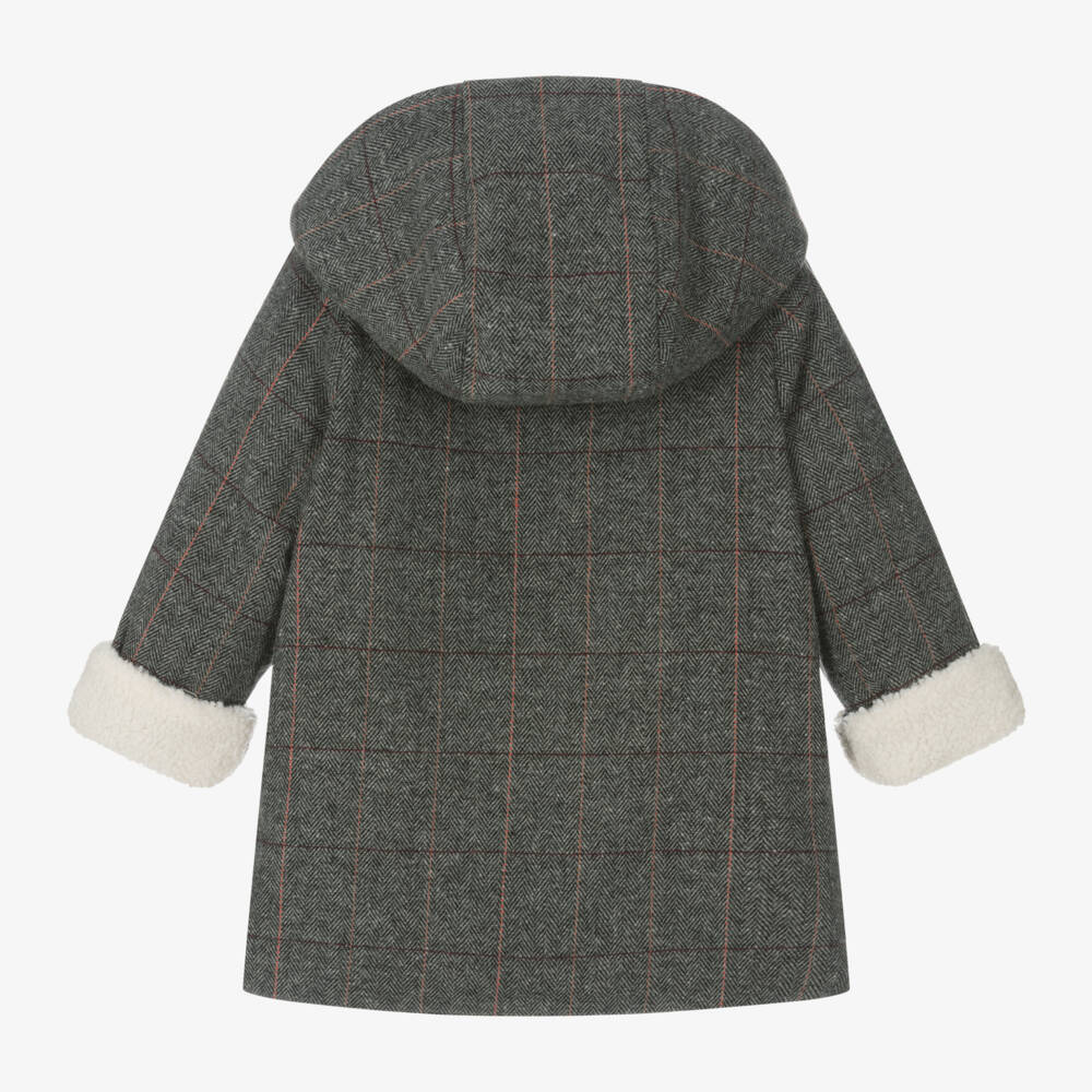 PAZ Rodríguez-معطف بهودي كاروهات لون رمادي للأولاد | Childrensalon Outlet
