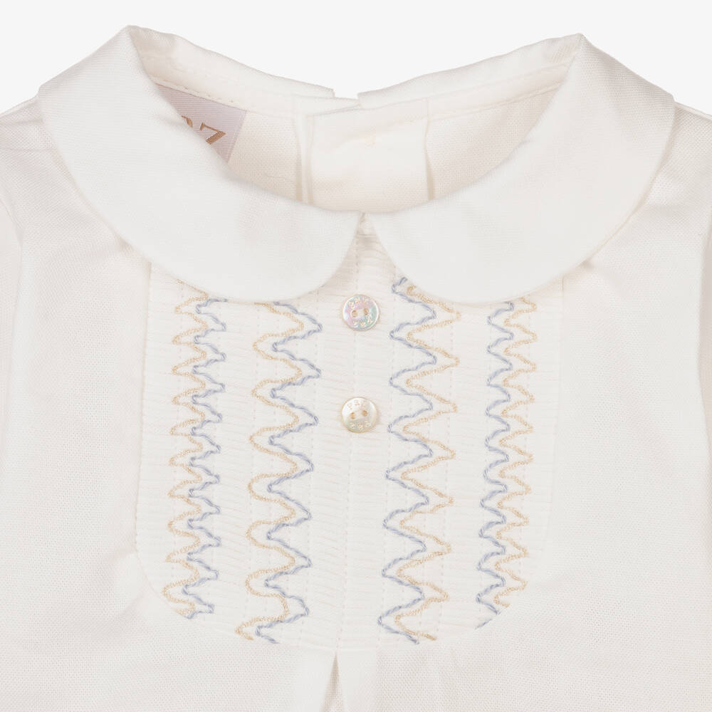 PAZ Rodríguez-Boys Ivory & Beige Cotton Shorts Set | Childrensalon Outlet