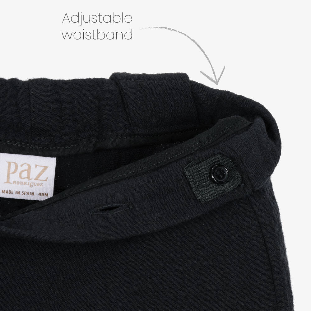 PAZ Rodríguez-طقم دانغريز أطفال ولادي قطن لون أسود وعاجي | Childrensalon Outlet