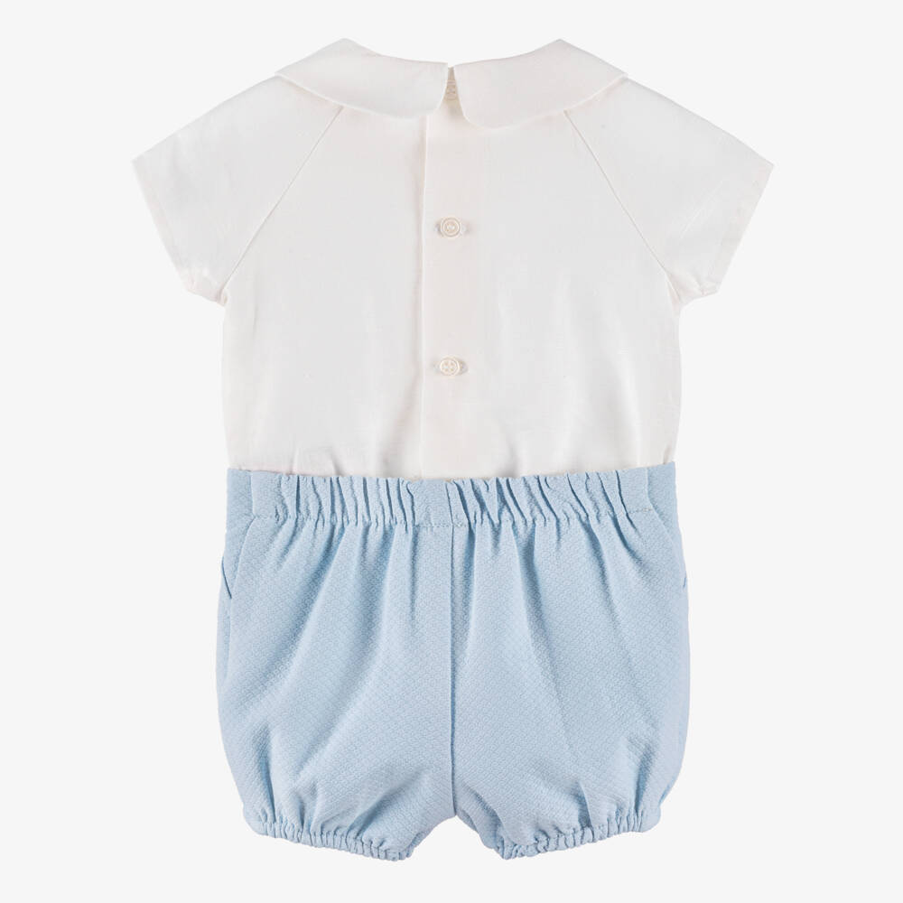 PAZ Rodríguez-Boys Ivory & Blue Shirt Set | Childrensalon Outlet